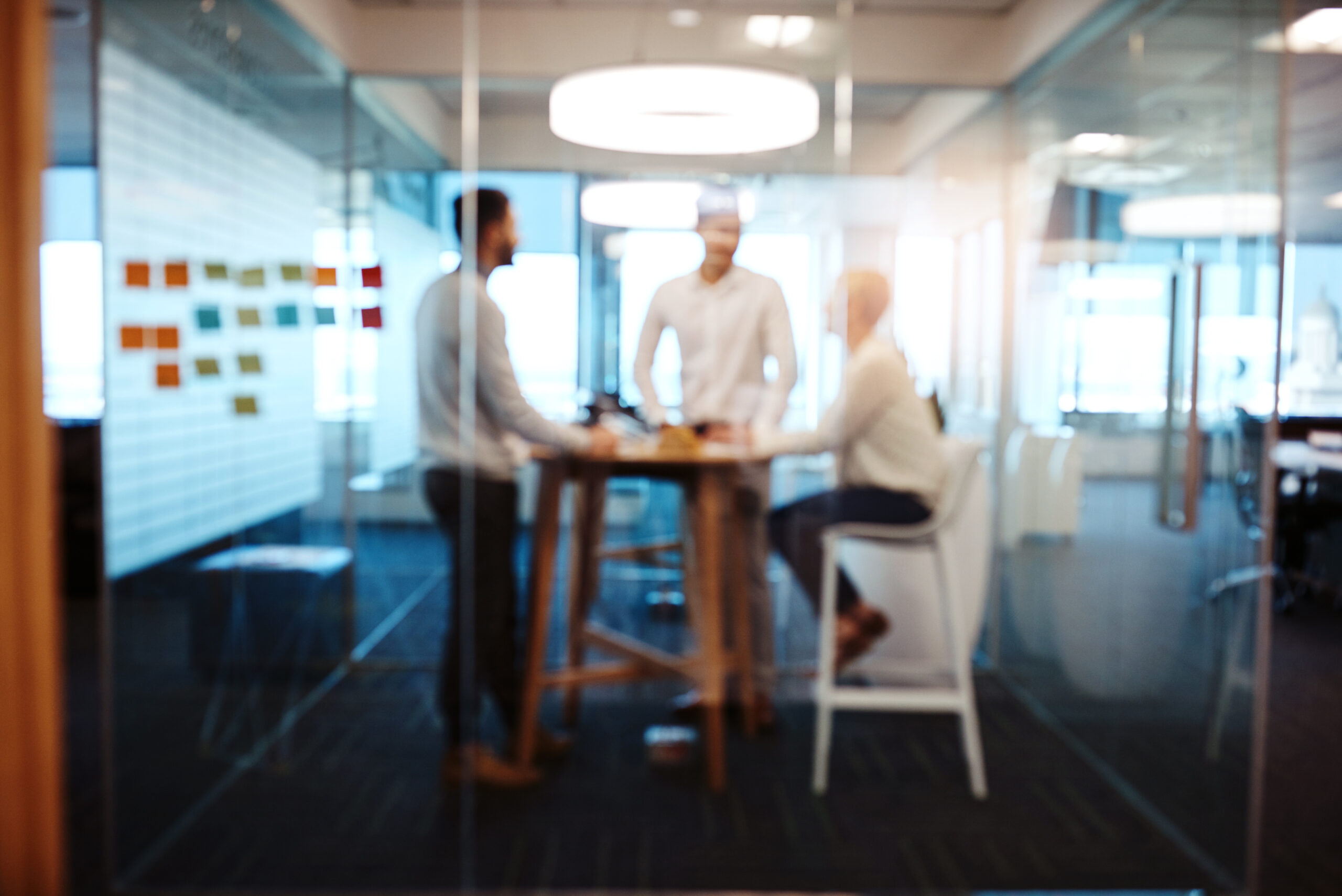 People meeting brainstorming with small business blur creative agency ideas solution proposal office entrepreneurs brand consultant with project discussion online startup